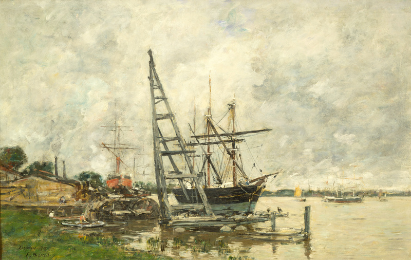 Havre à Lormont, Eugène Boudin, 1875 (Wikimedia Commons)