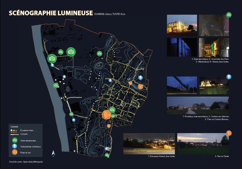 Carte scnographie lumineuse  GPV Datascape